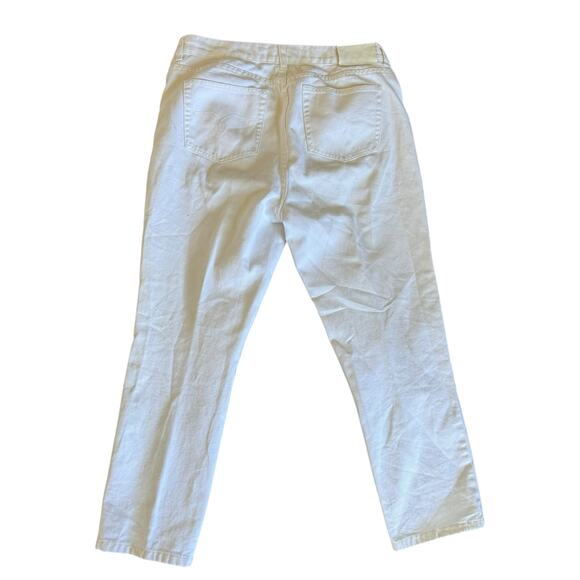 Lauren Jeans Co. Ralph Lauren White Embroidered Jeans Floral RLL Logo 10P - Picture 8 of 10